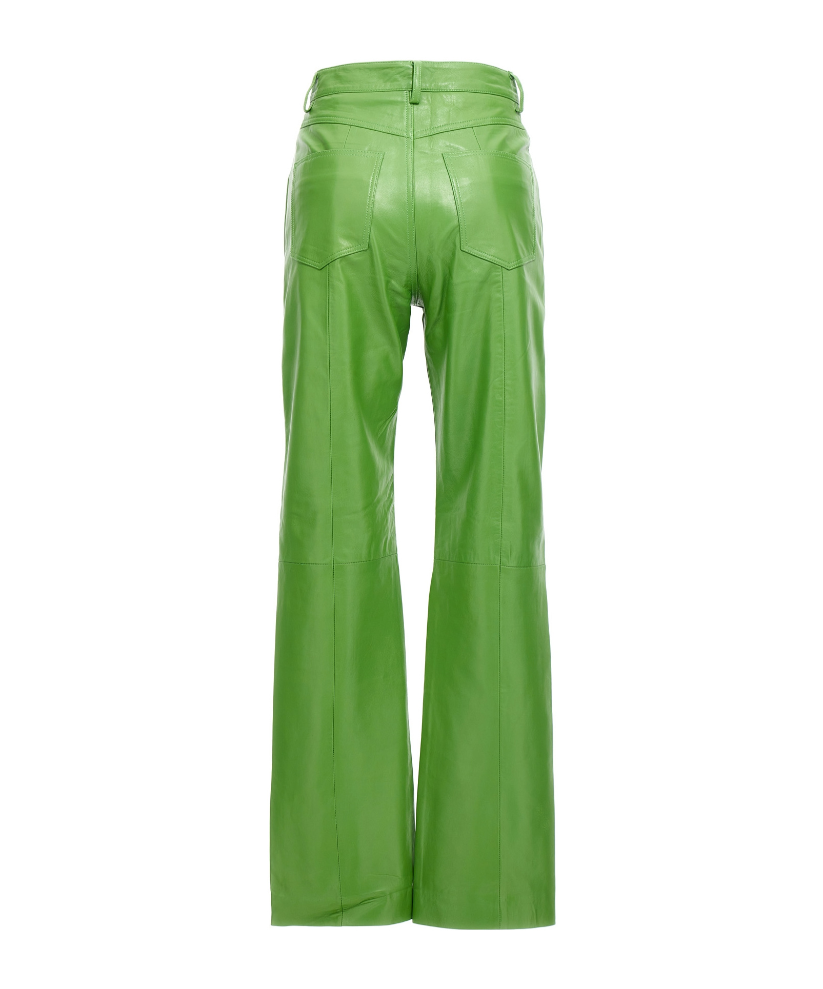 REMAIN BIRGER HIGH-WAIST LEATHER TROUSERS 