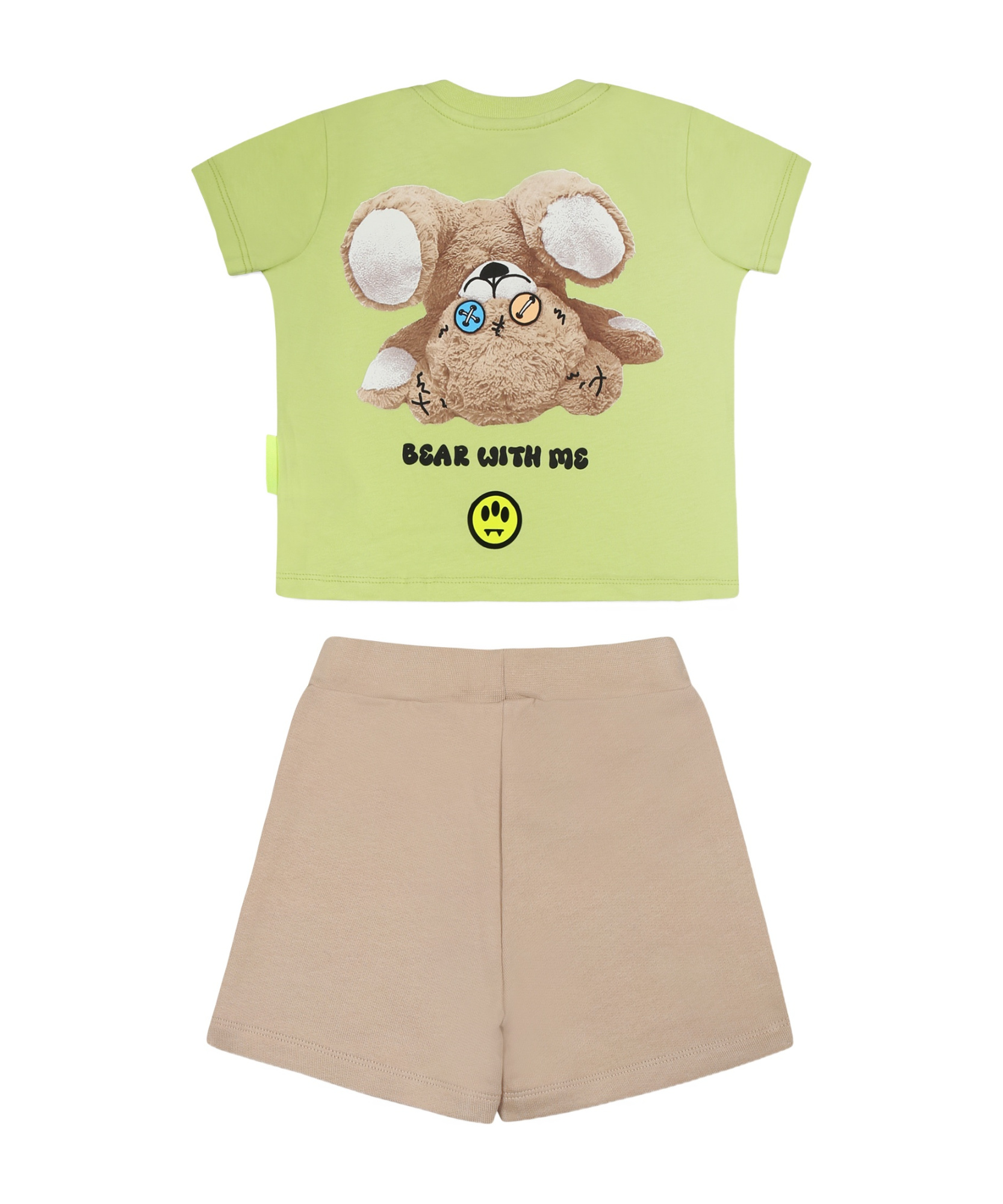 Barrow Bear-print Short Set In Nude