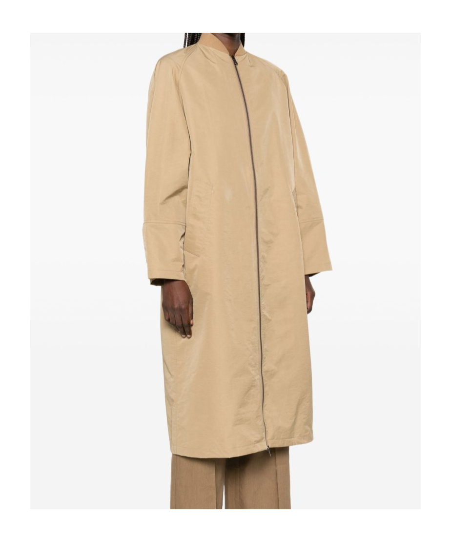 ALYSI CRINKLED-FINISH TRENCH COAT