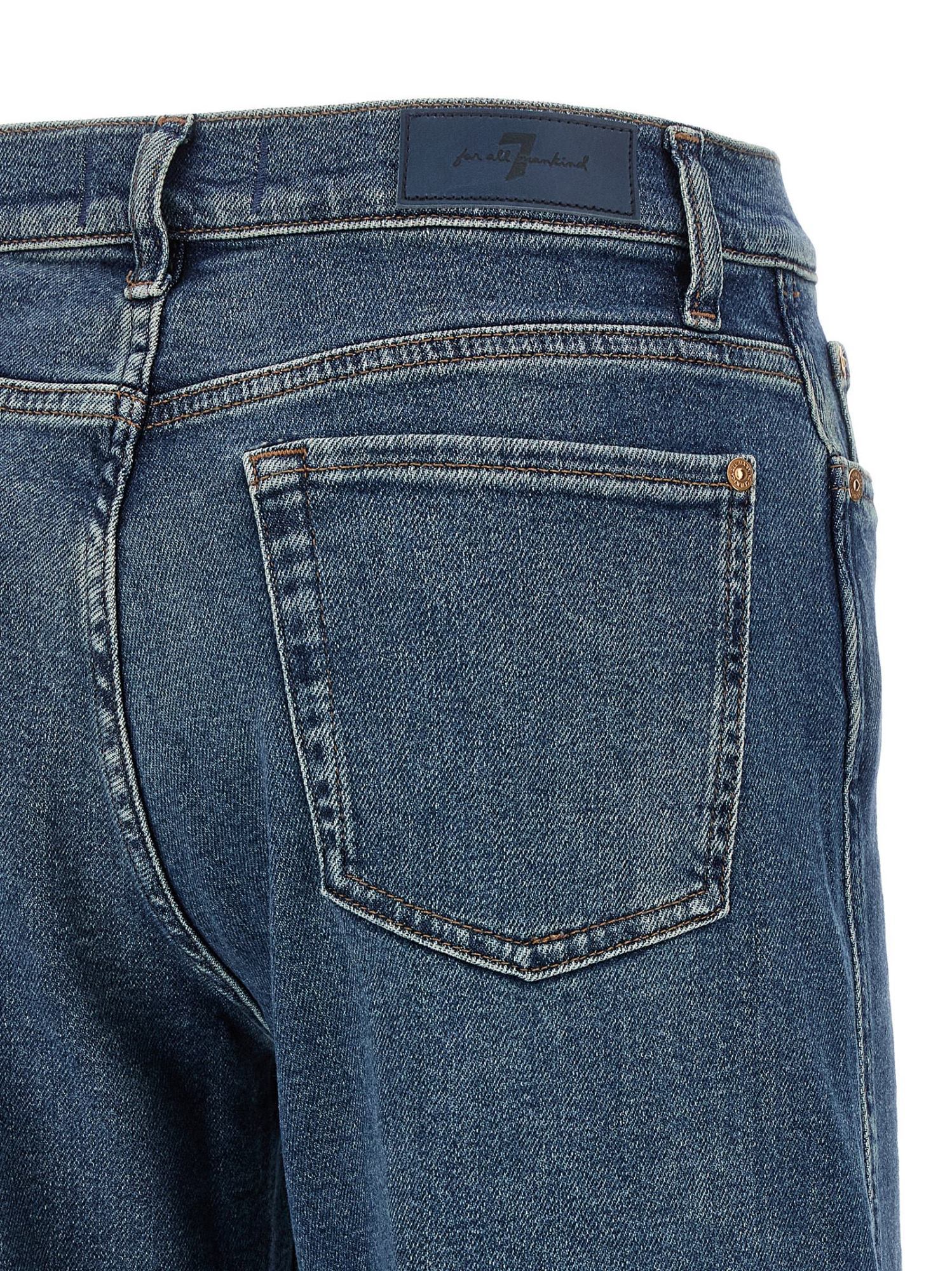 7 For All Mankind Patch Pocket Jeans In Blue