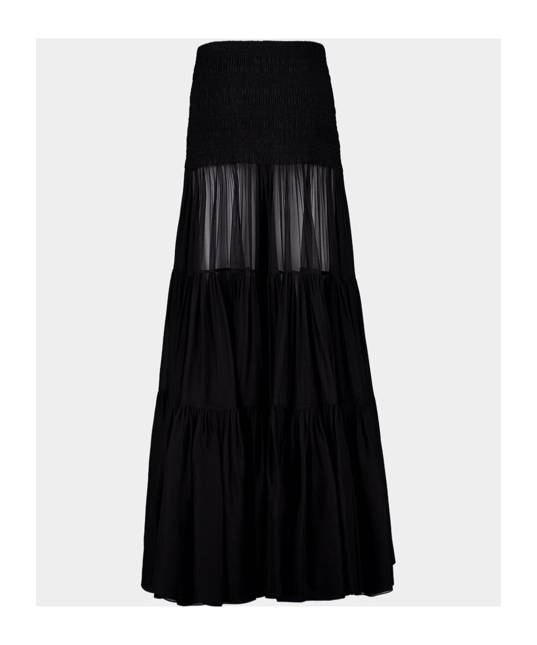 Saint Laurent Ruffled Skirt In Black