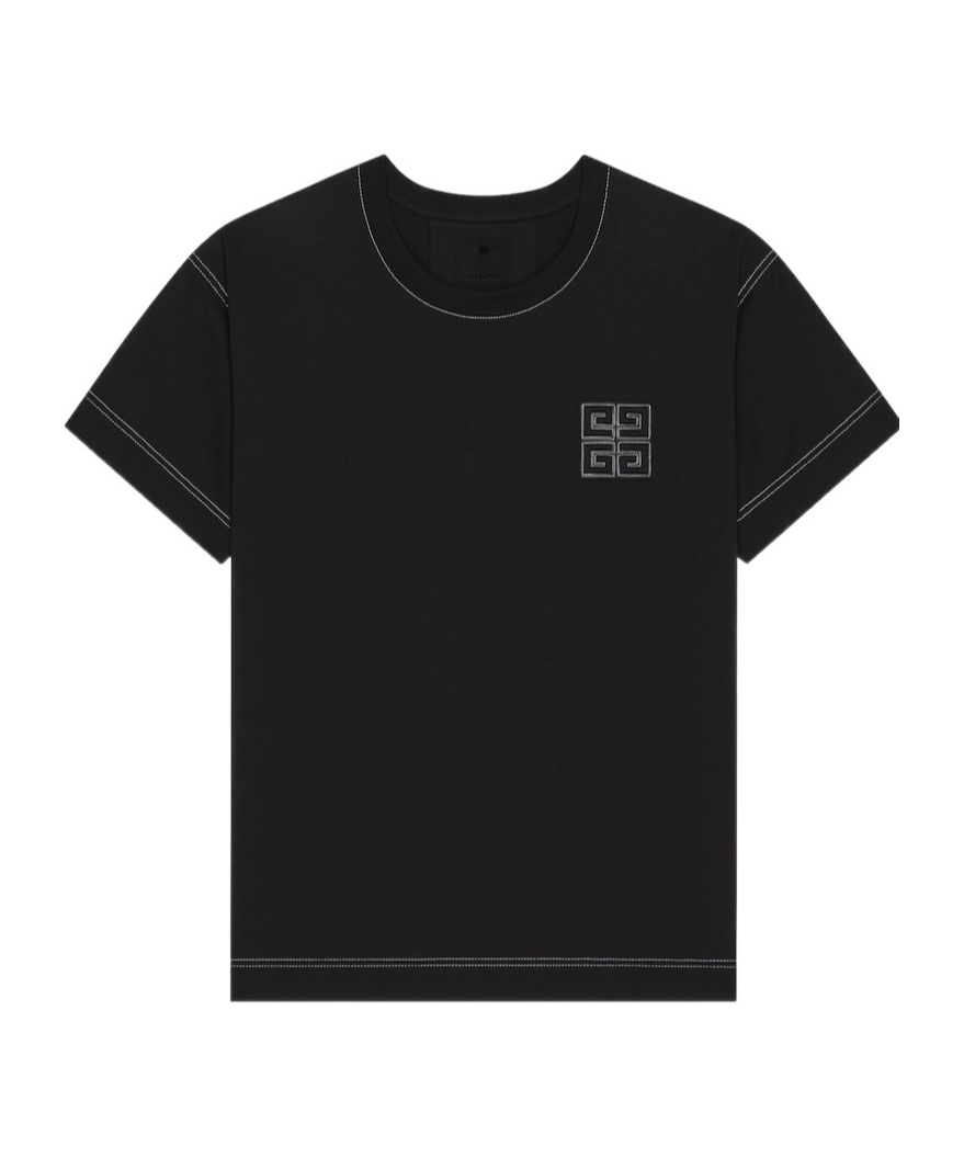 Givenchy 4g Patch Crewneck T-shirt In Black