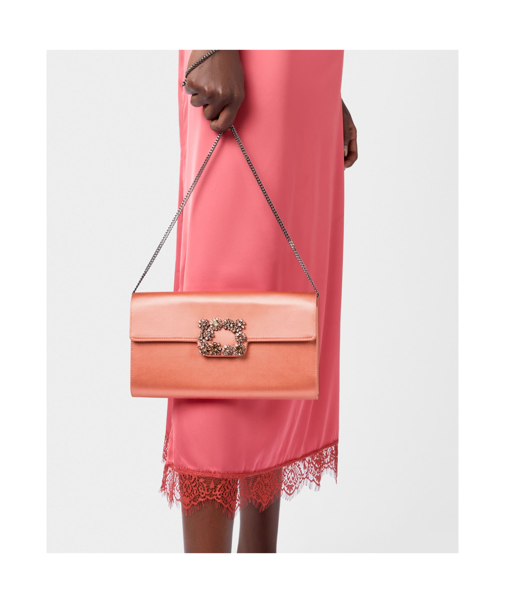 Roger Vivier Efflorescence Shoulder Bag In Pink
