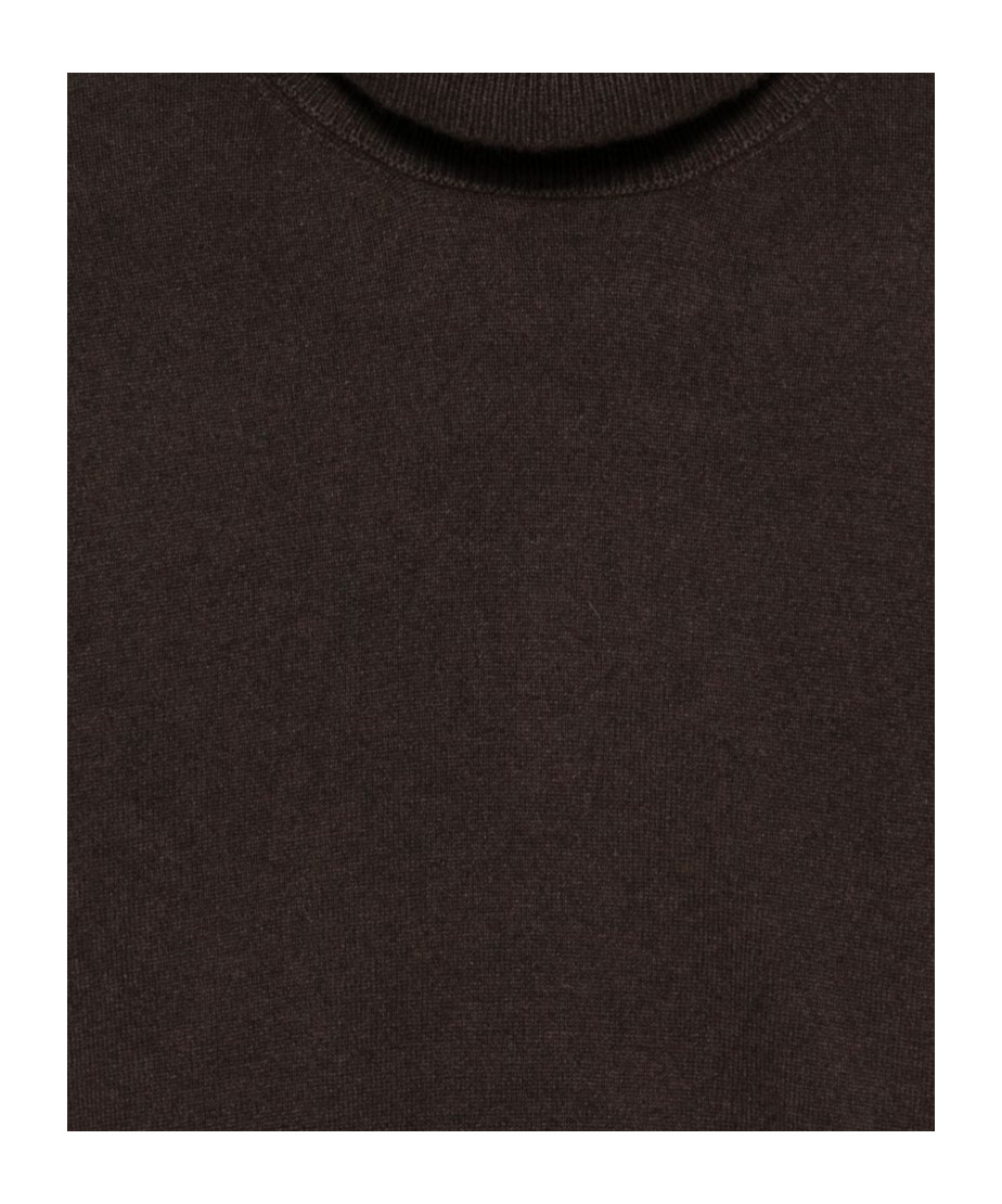 Antonelli Long-sleeved Ribbed Sweater In Brown
