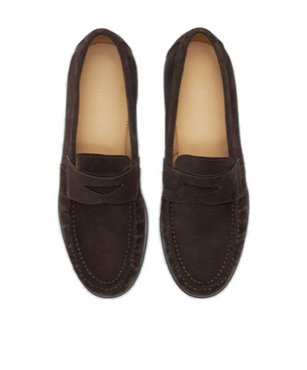 Scarosso Fred Round-toe Loafers In Brown