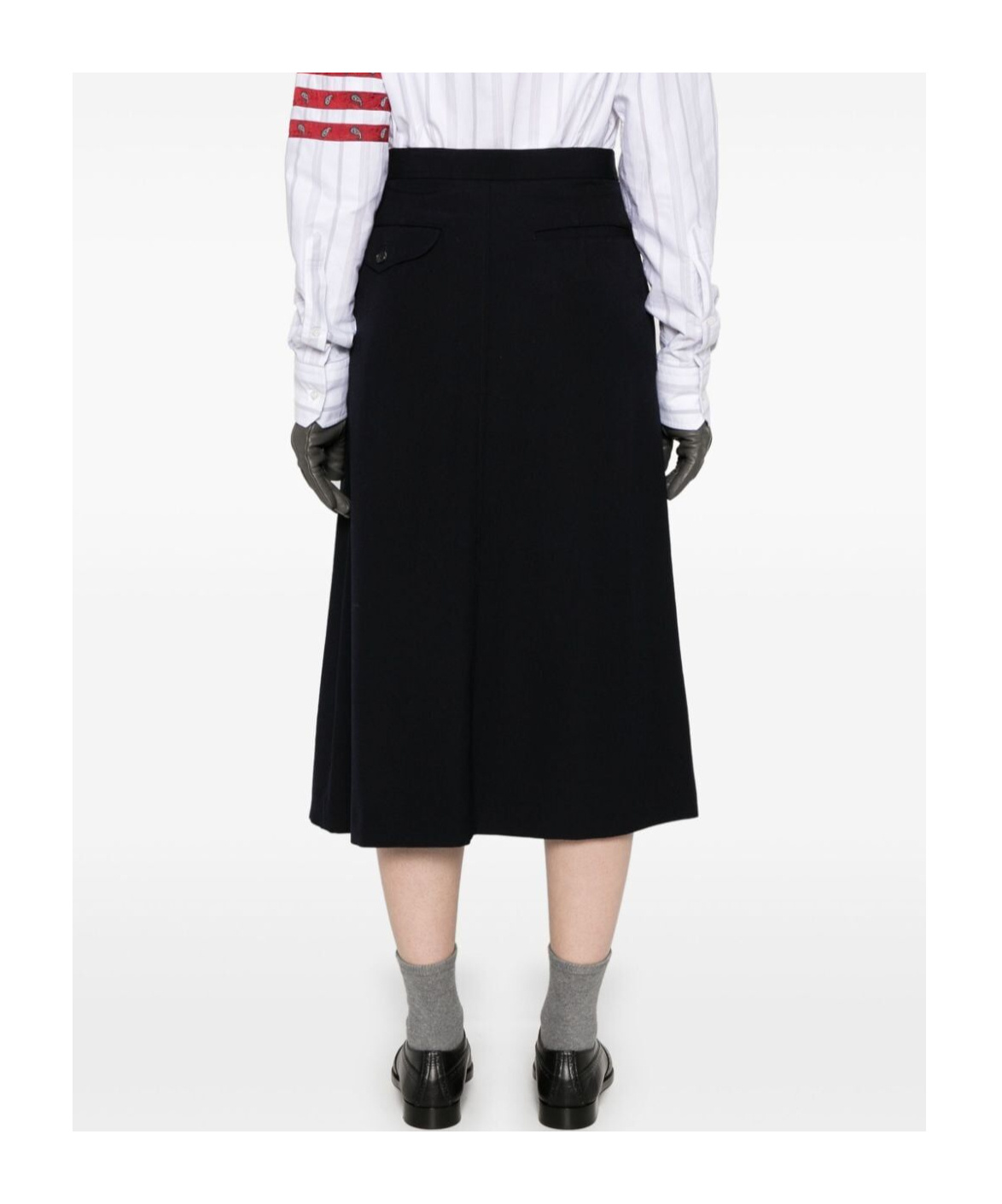 Shop Comme Des Garçons Asymmetrical Skirt In Black