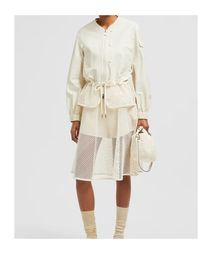 Moncler Rochecotte Broderie Anglaise-trimmed Jacket