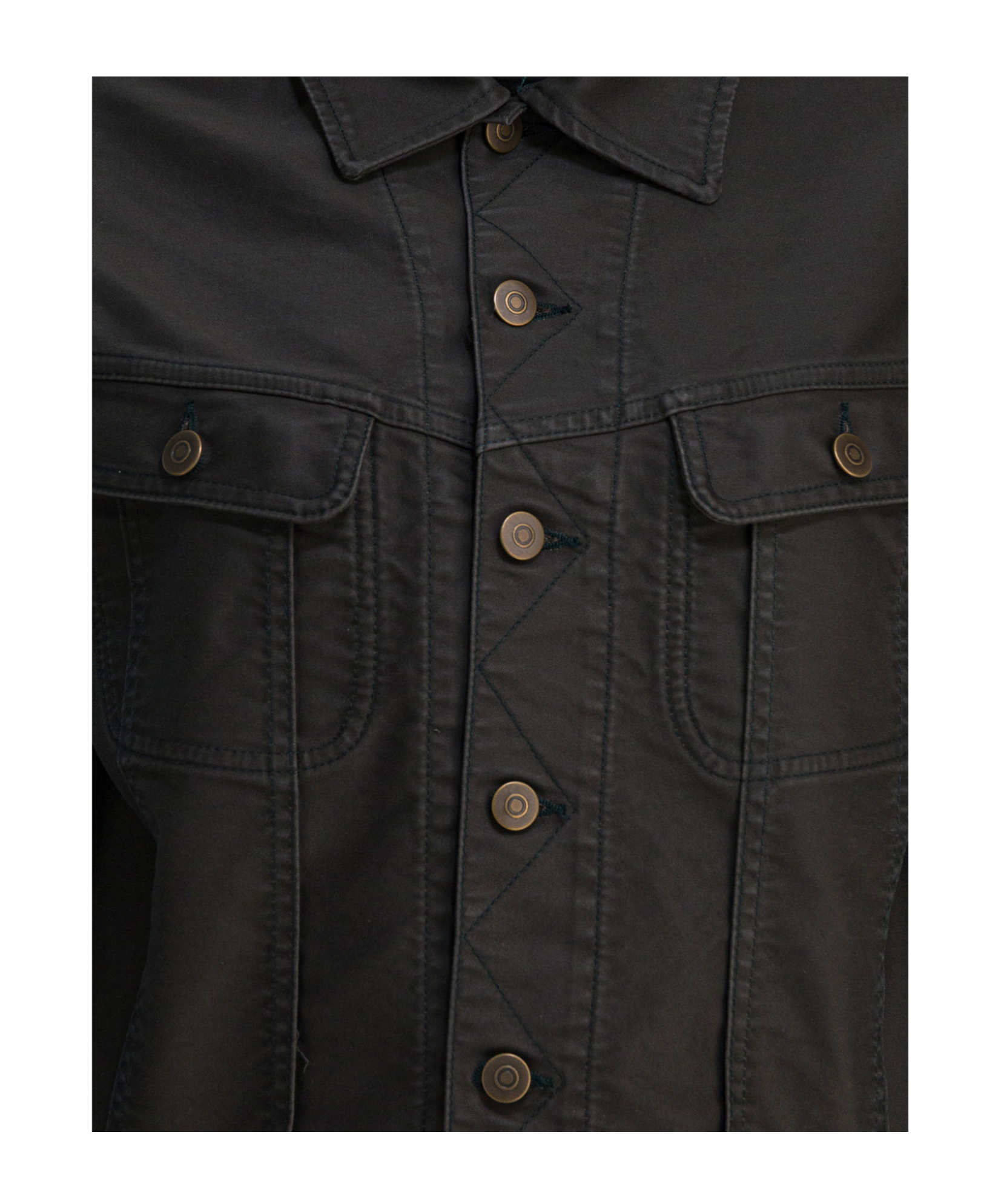 Maison Margiela Denim Jacket With Collared Design And Pockets In Black