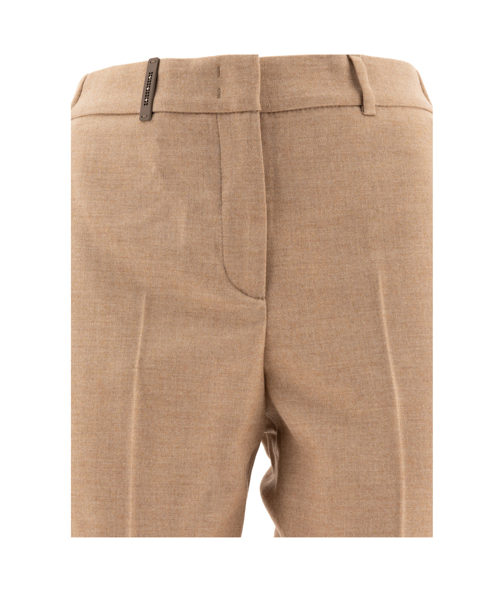Peserico Wool Trousers With Punto Luce In Nude
