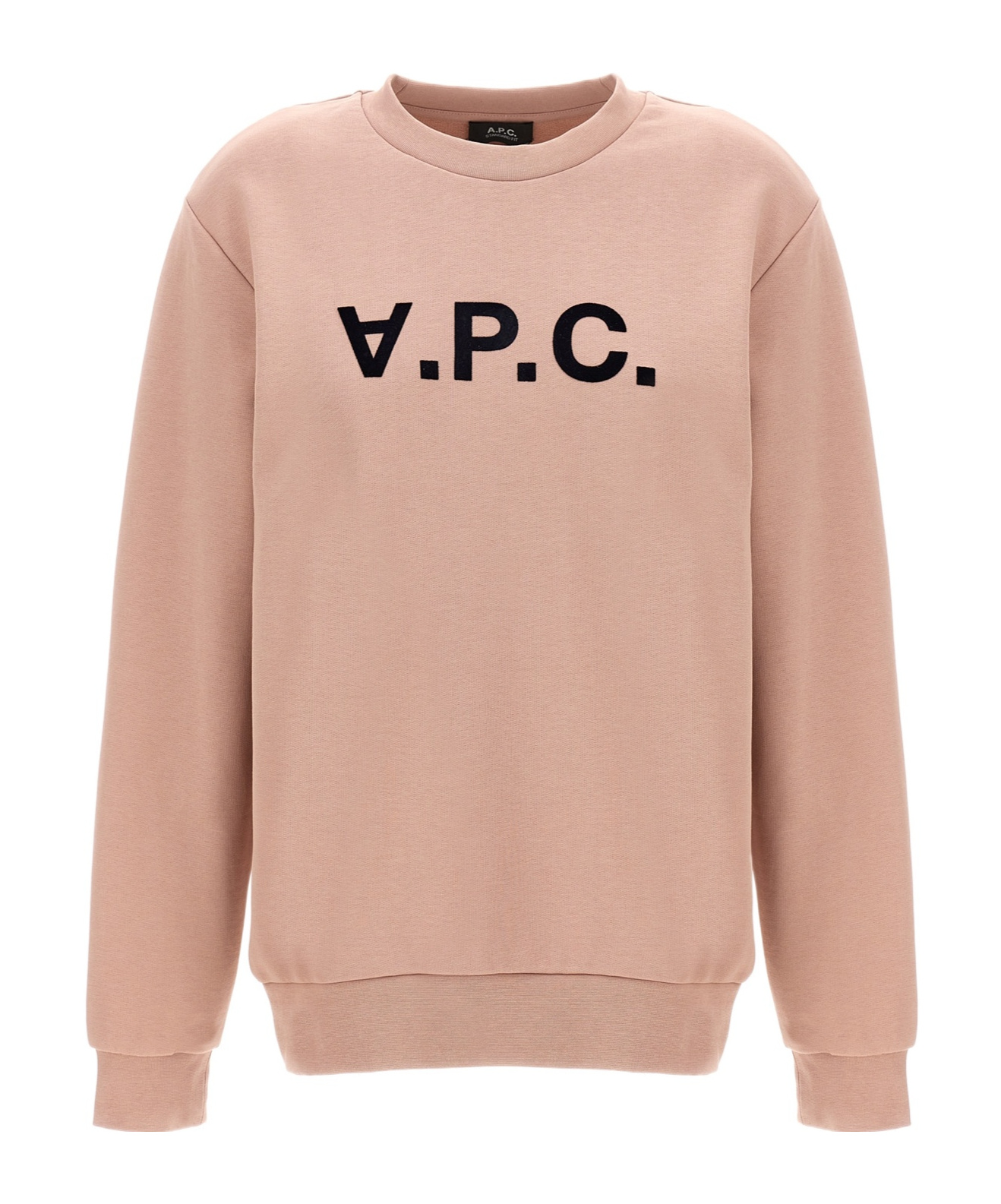 Apc A.p.c. Sweatshirt Crew-neck Logo Print Clothing In Nude