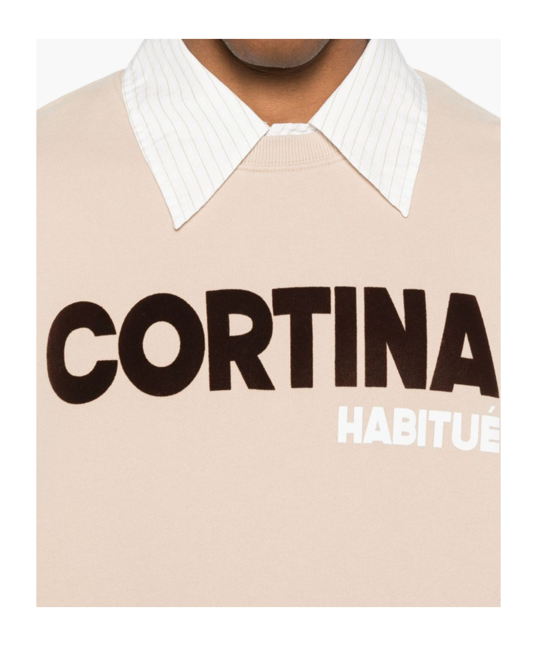 Mc2 Saint Barth Natural Crewneck Printed Sweatshirt In Neutral