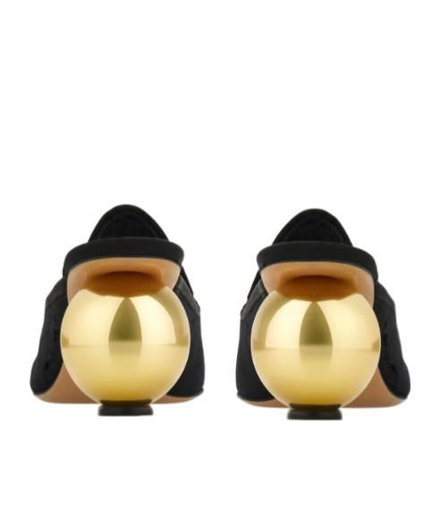 Ferragamo Spherical Heel Mule In Black