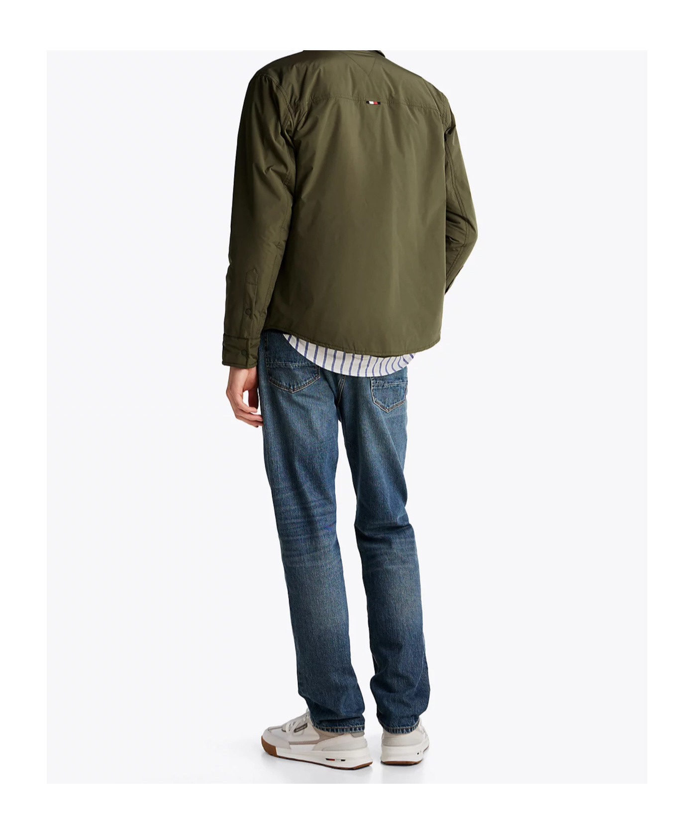 Shop Tommy Hilfiger Long-sleeved Casual Jacket In Green