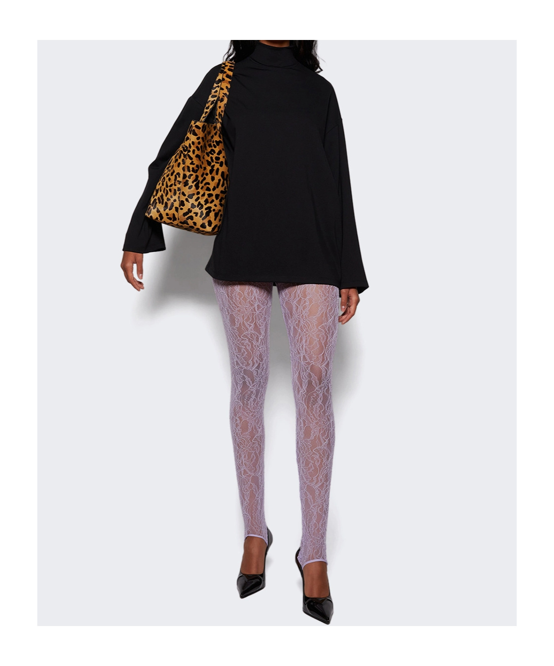 Wardrobe.nyc Elastic Waist Leggings In Purple