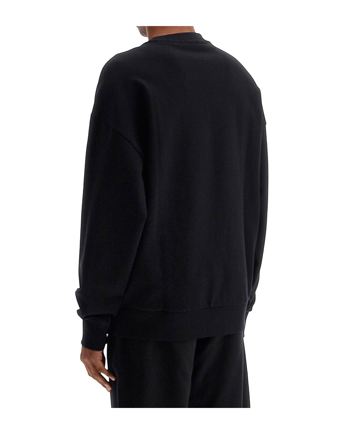 Shop Hugo Boss Embroidered Sweatshirt In Black