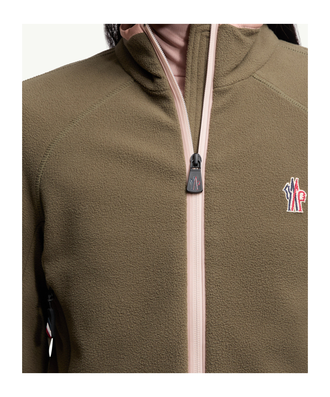 Moncler Fleece Zip-up Sweatshirt In Green