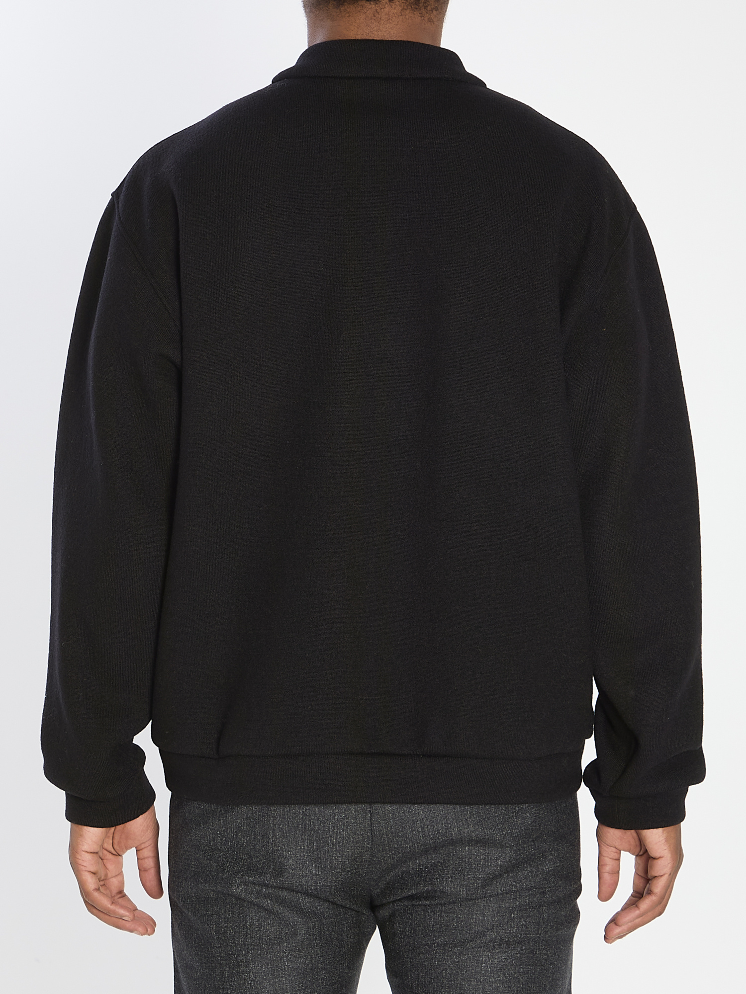 Barena Venezia Zippered Long Sleeve Casual Jacket In Black