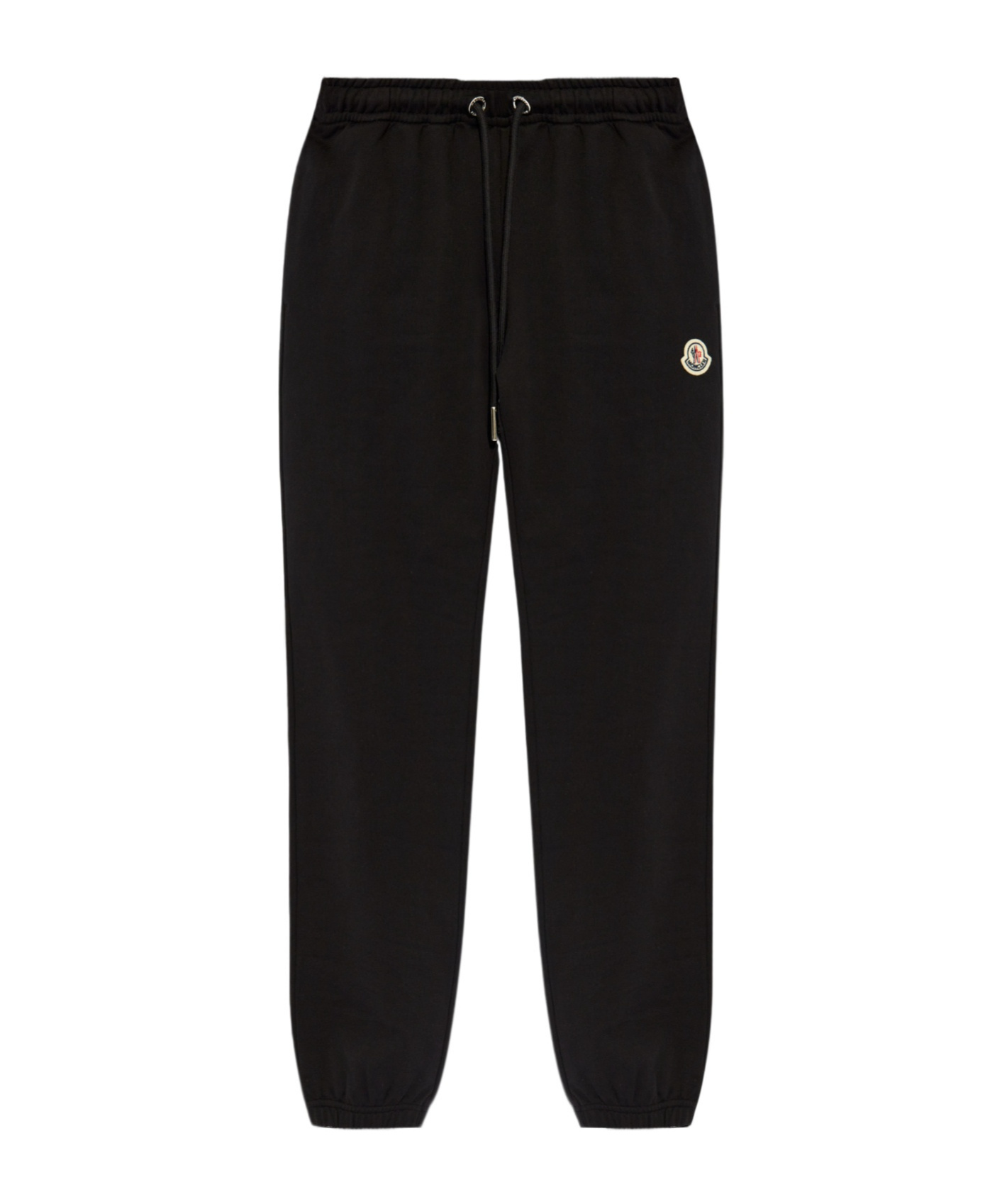 Shop Moncler Logo-patch Cotton Track Pants In Black