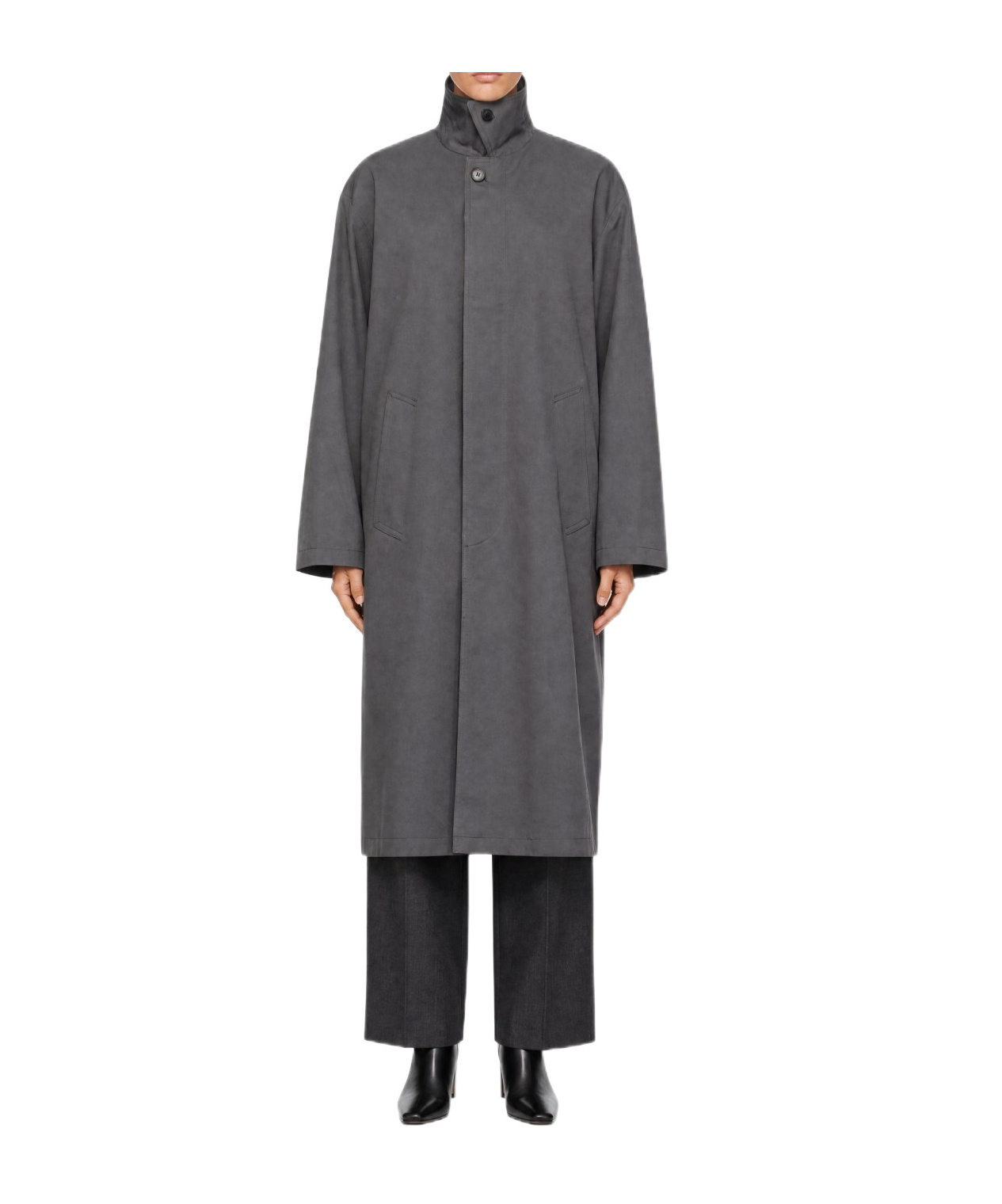Dunst Long-sleeved Trench Coat In Gray