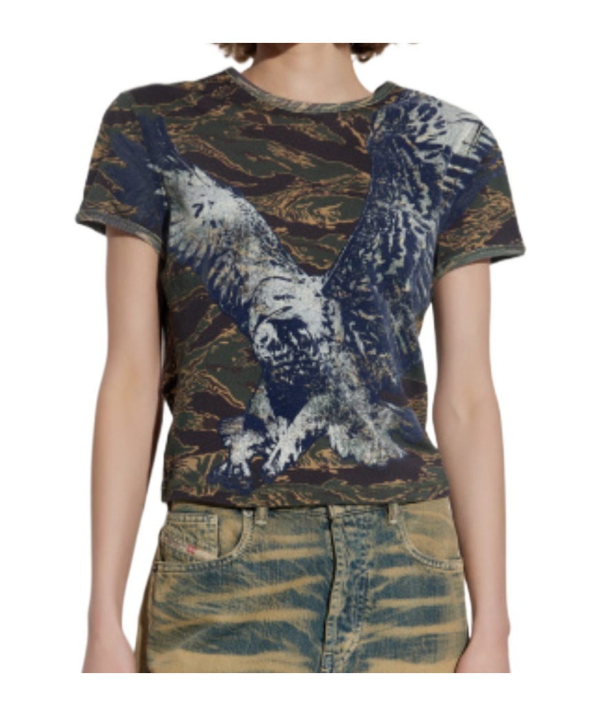 Diesel T-shirt T-uncutie-long-r1 In Blue
