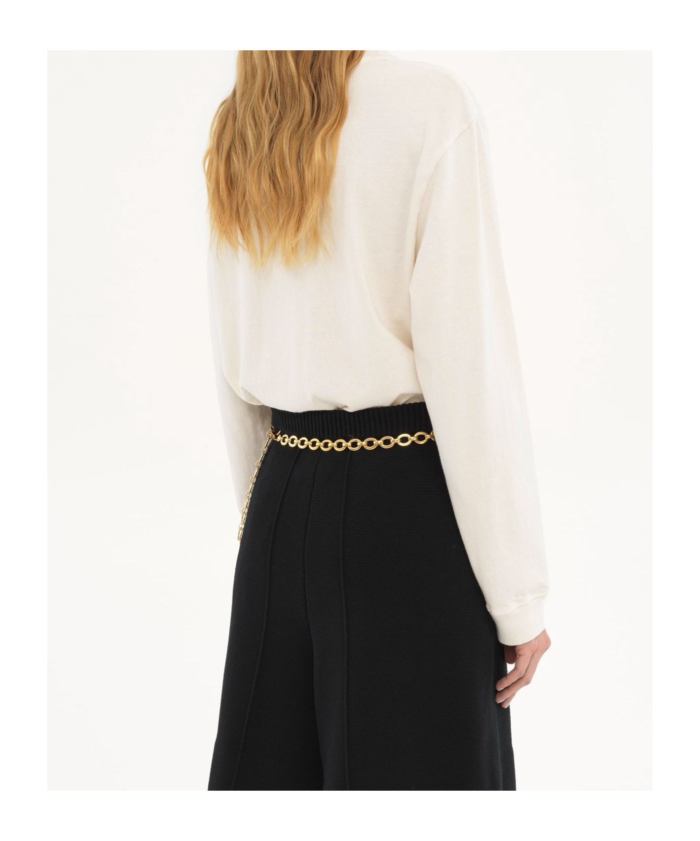 Chloé Long-sleeved Loose T-shirt In White