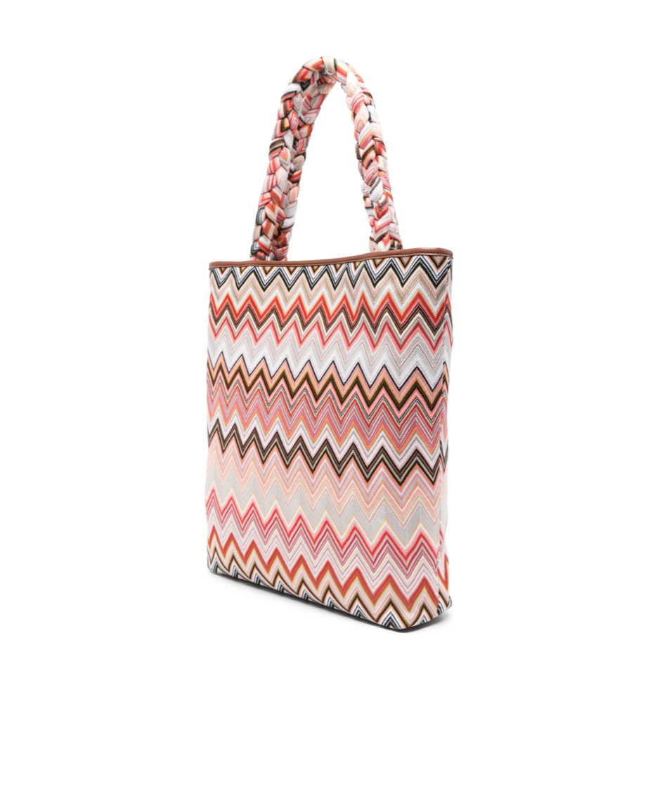 Shop Missoni Zigzag-woven Tote Bag In Pink