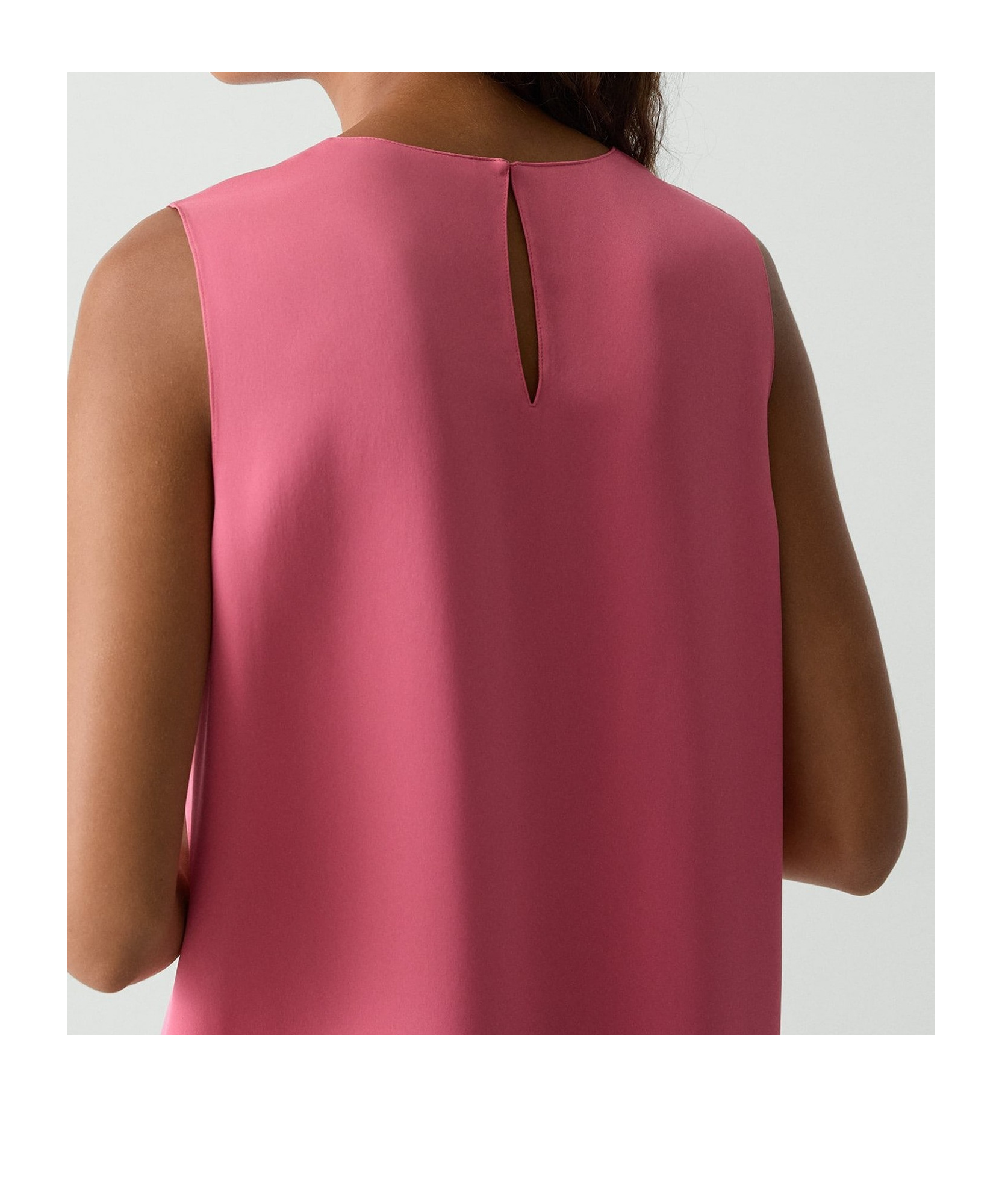 Theory Shell Top In Silk Georgette In Pink