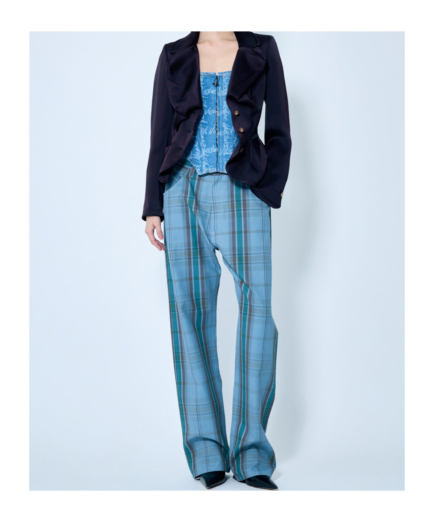 Vivienne Westwood Tartan-check Trousers In Blue