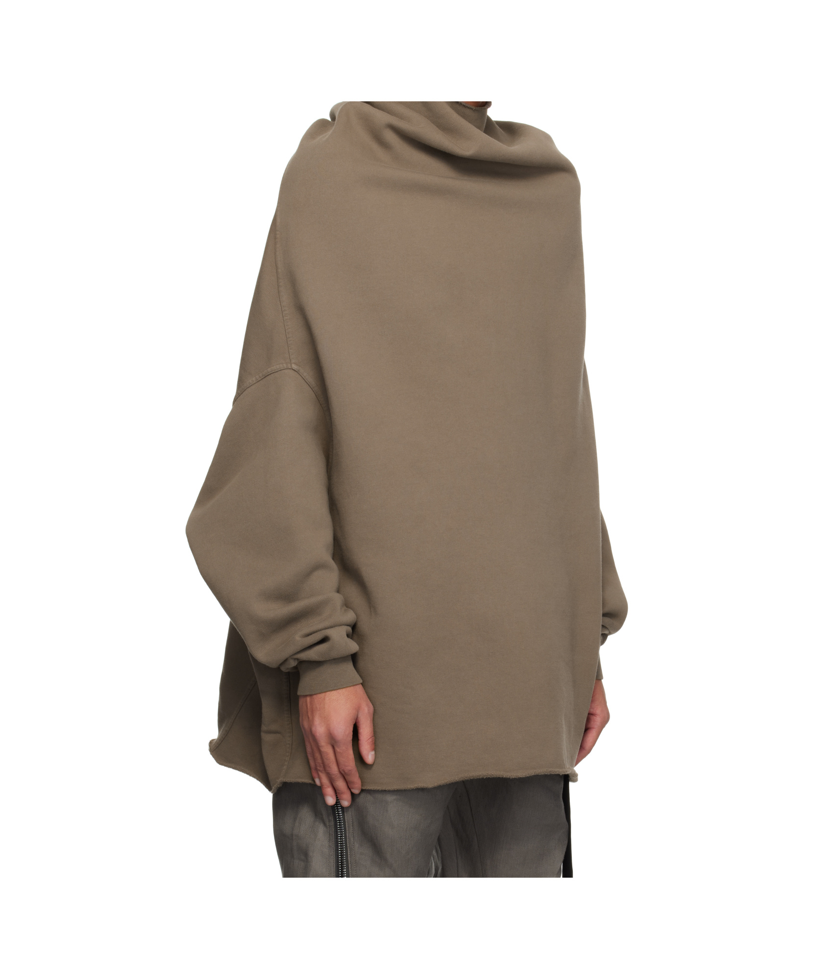 Rick Owens Drkshdw Gray Hollywood Shroud Turtleneck In Brown