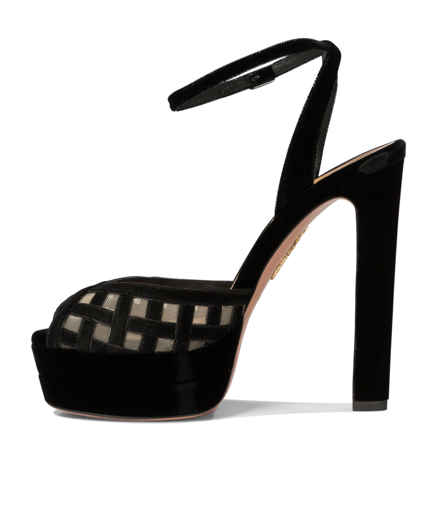 Aquazzura 130mm Romance Plateau Sandals In Black