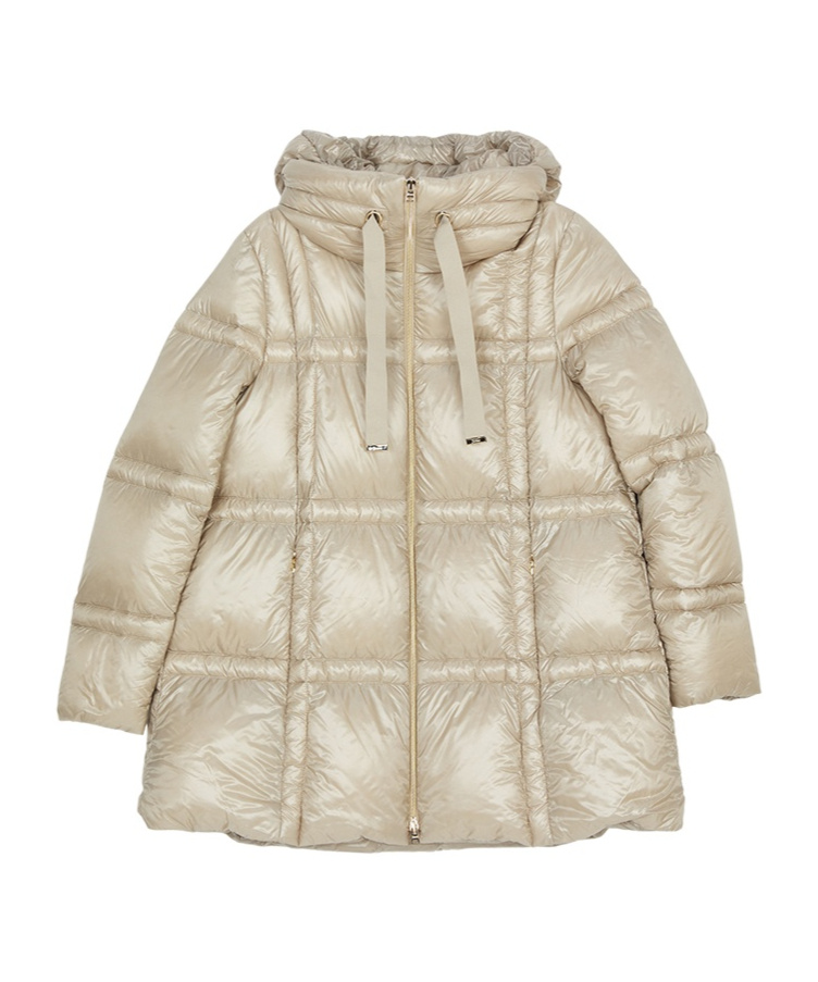 Herno Hooded Down Jacket In Neutral