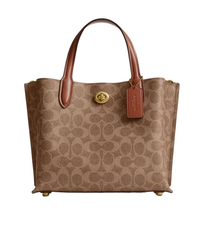 Coach Willow Tote 24 In Signature Canvas In Brown