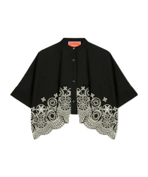 La Doublej Mini Foulard Shirt In Black