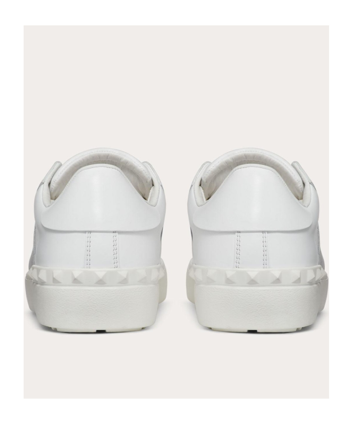 Shop Valentino Open Sneaker With Metallic Stripe In White