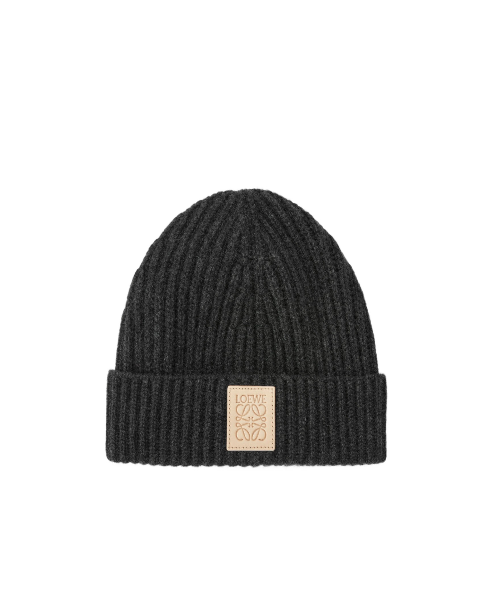 Loewe Logo Knitted Hat In Black