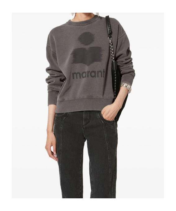 Isabel Marant Étoile Moby Logo Sweatshirt In Animal Print