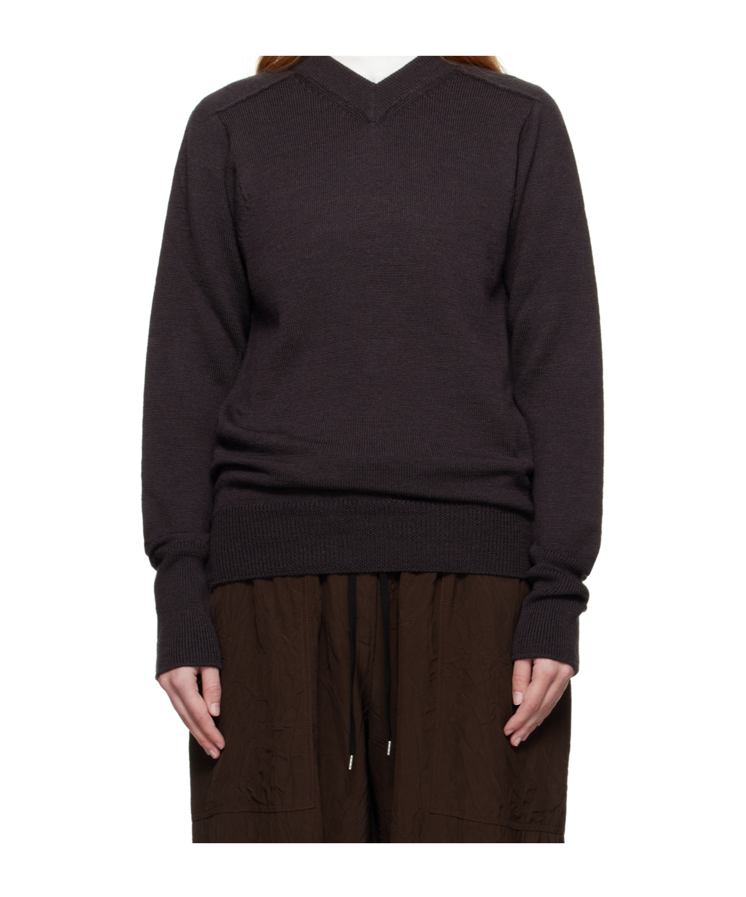Studio Nicholson Inverness Sweater In Brown