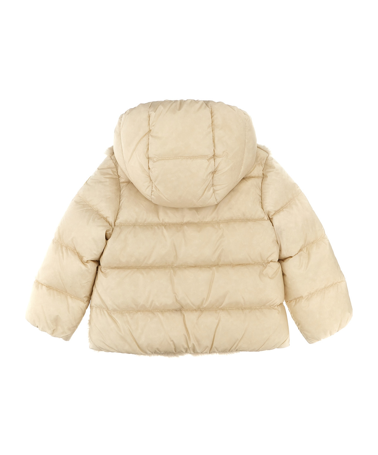 Moncler Long-sleeved Down Jacket In Nude