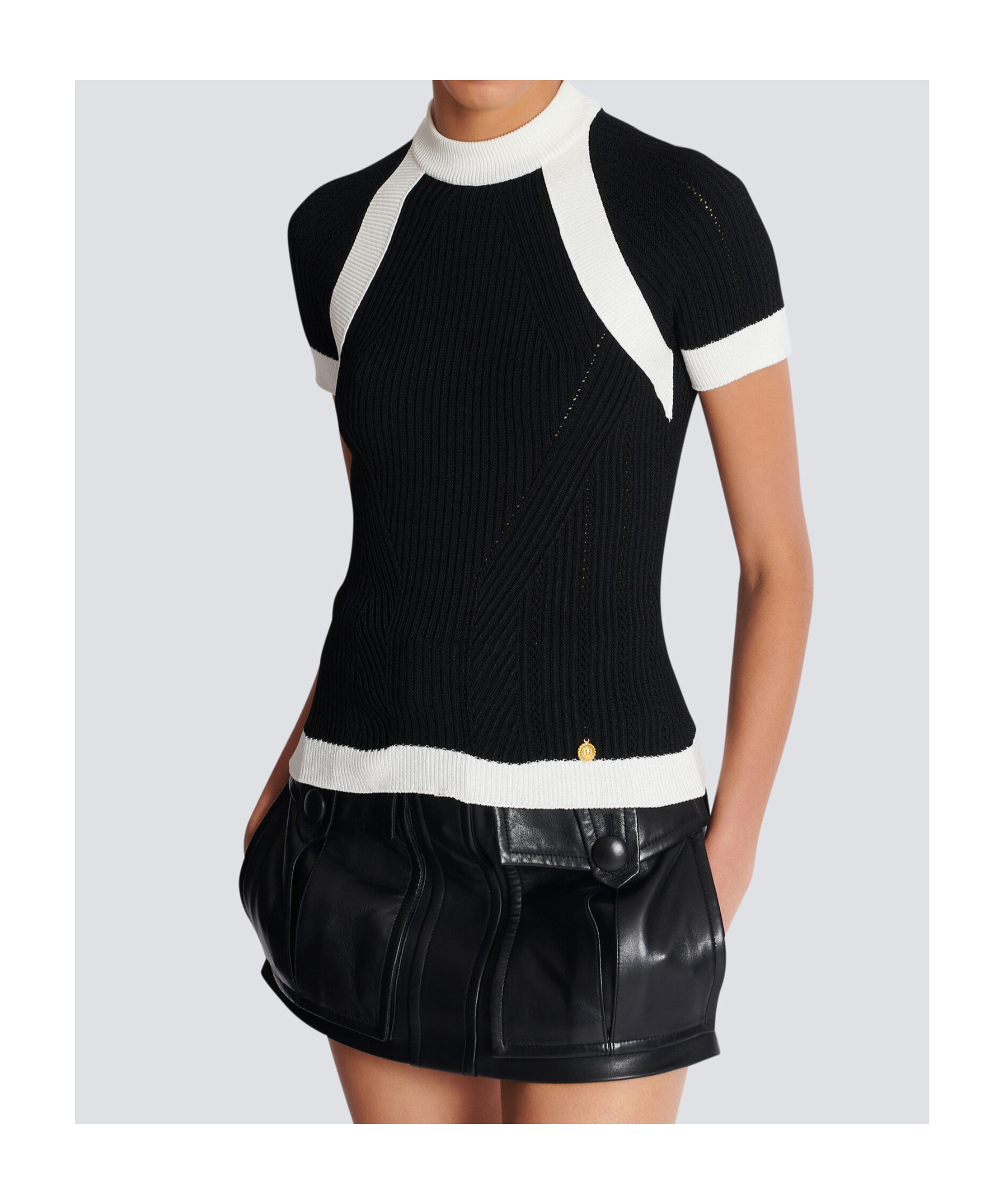 Balmain Short-sleeved Knit Top