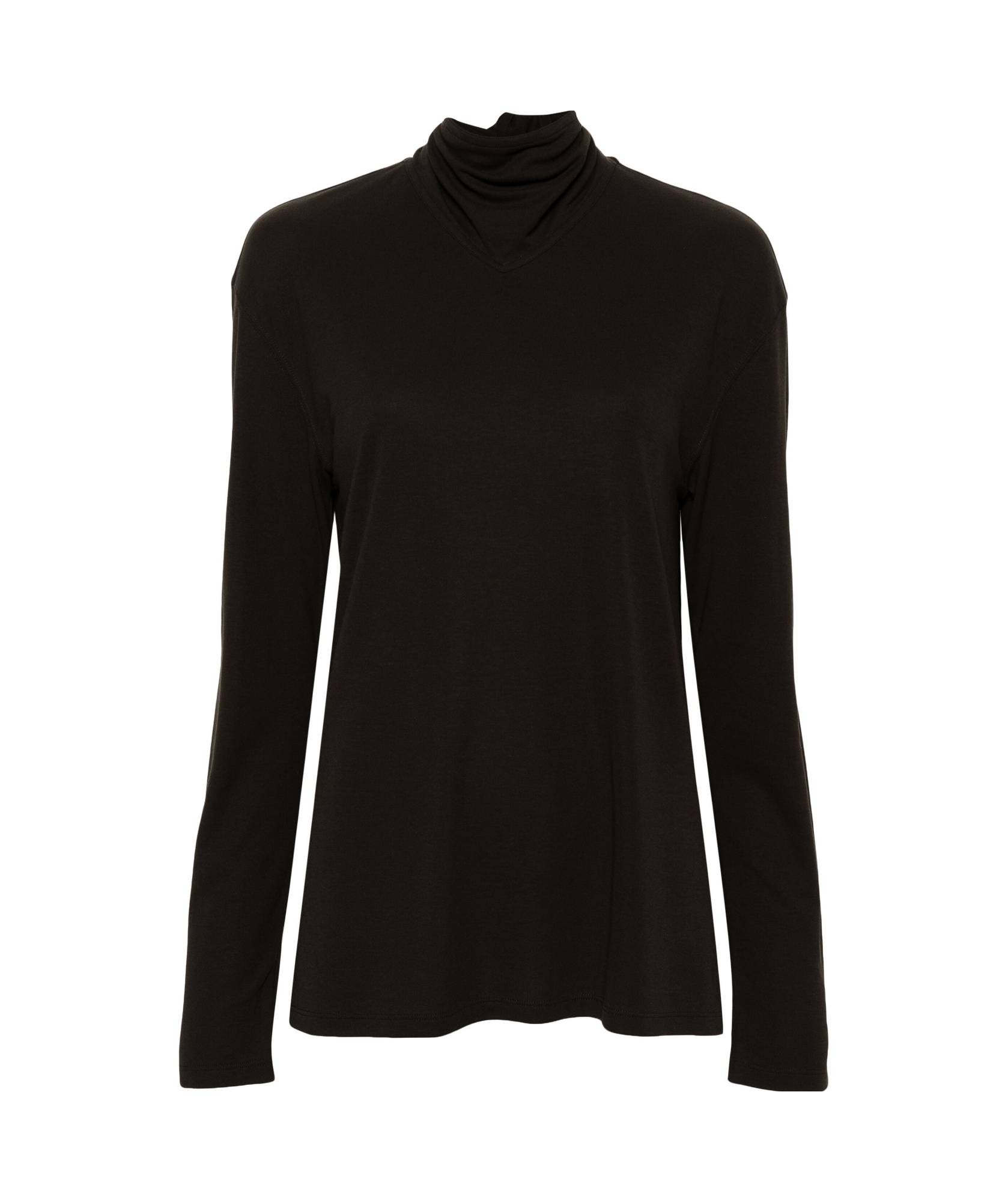 Lemaire Long-sleeved Knitted Jumper In Black