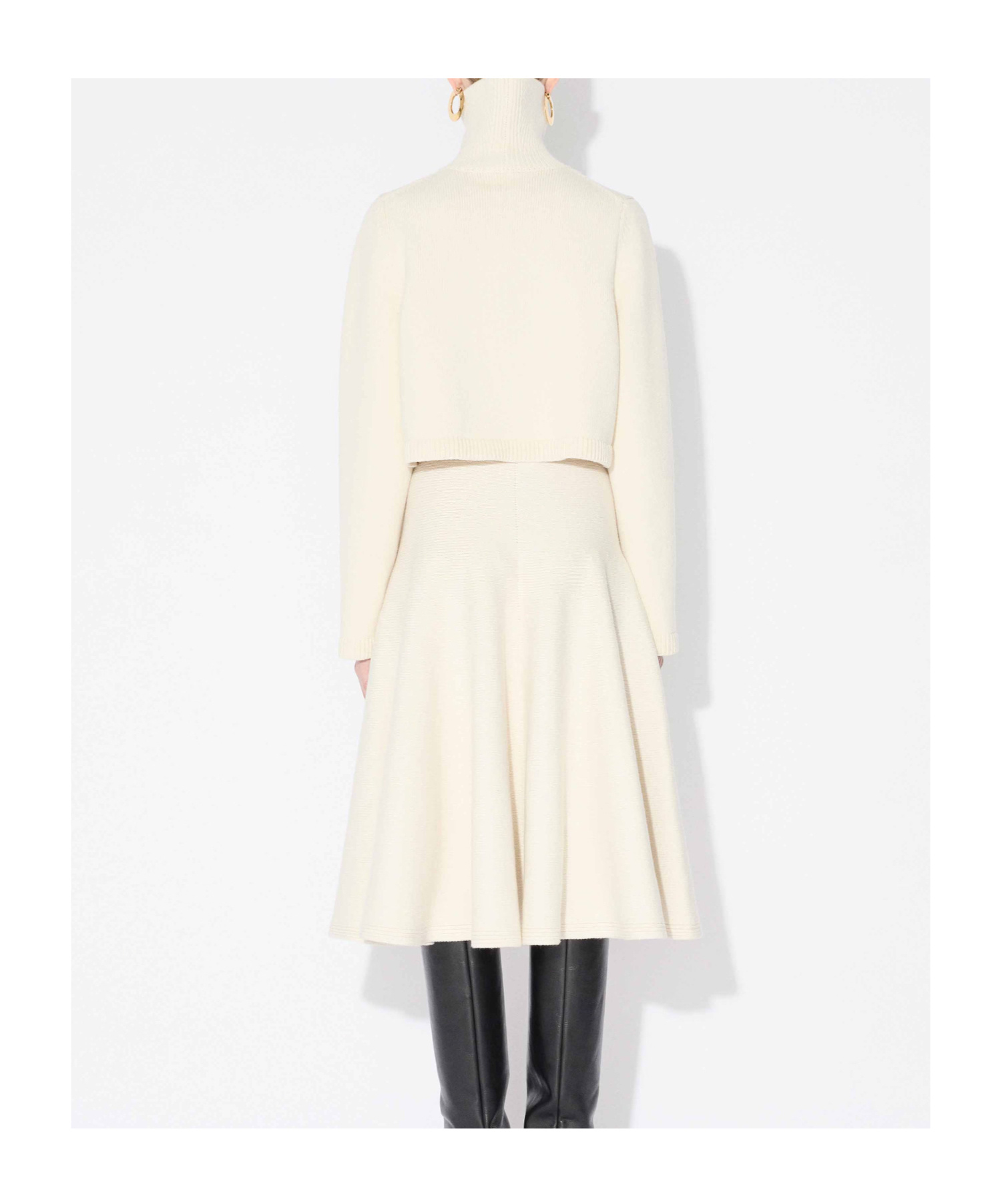 Alaïa Long-sleeved Sweater In White
