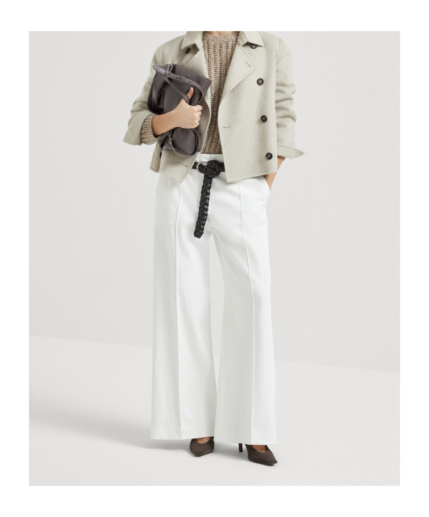 Brunello Cucinelli Sequin-embellished Sweater In Brown