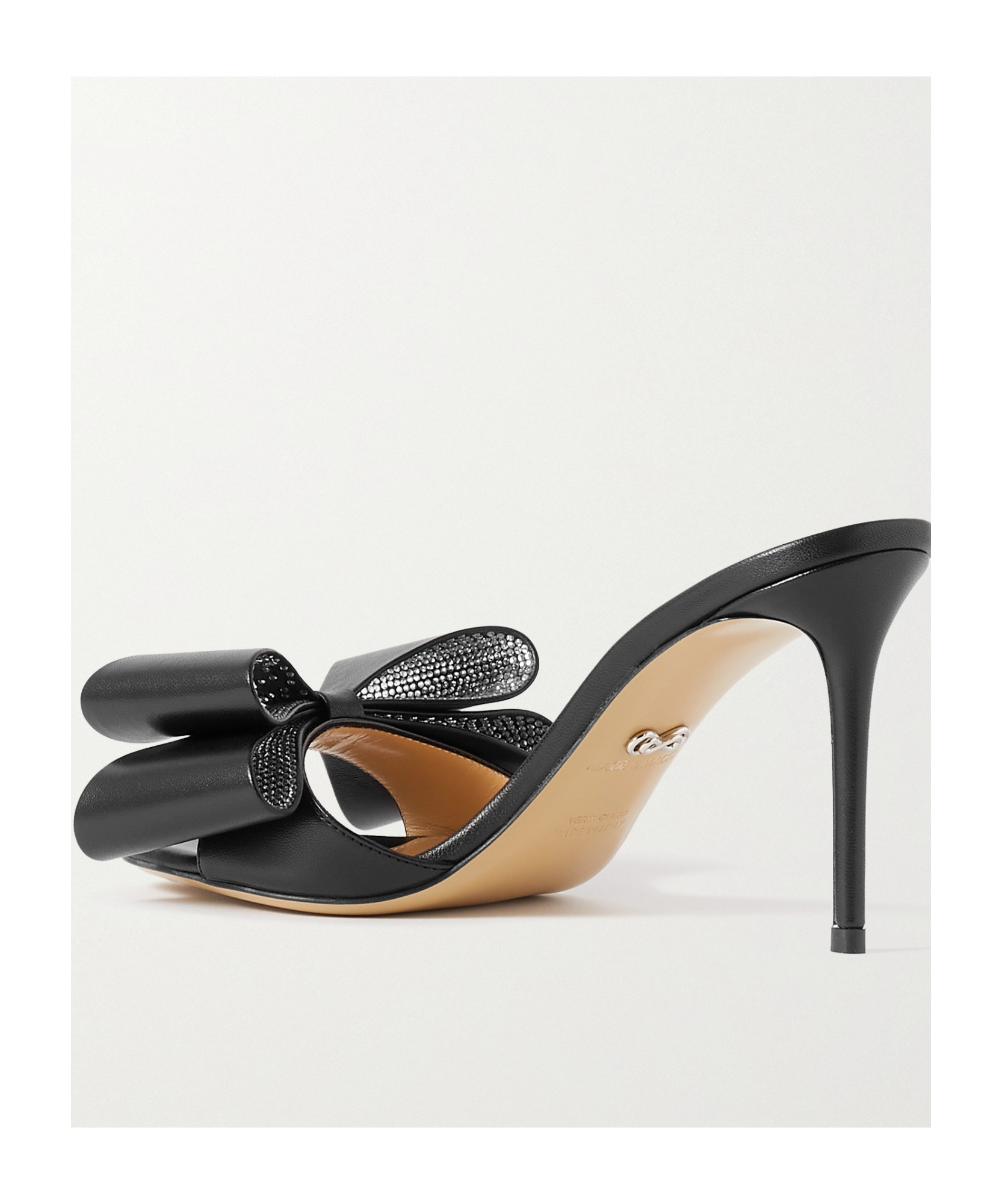 Mach&mach Round-headed High-heeled Sandals In Black