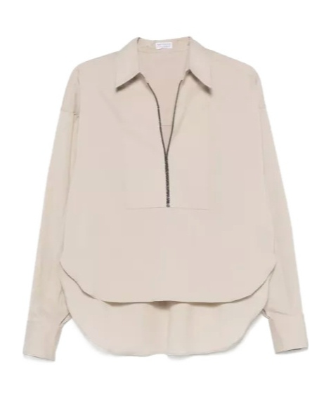 Brunello Cucinelli Cotton-blend Blouse