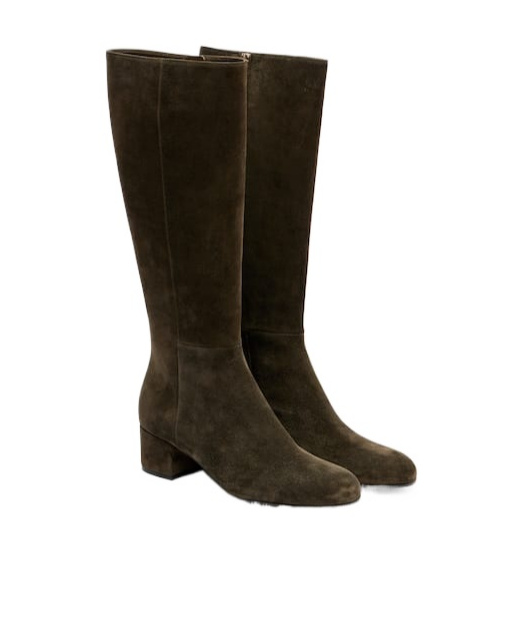 Gianvito Rossi Suede Knee-high Boots In Black