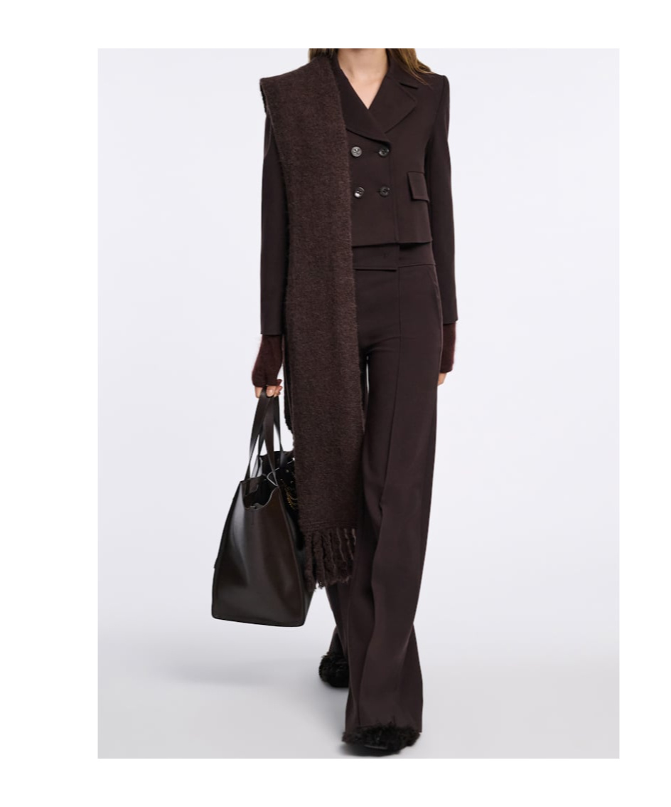 Dorothee Schumacher Emotional Essence Wide-leg Pants In Brown