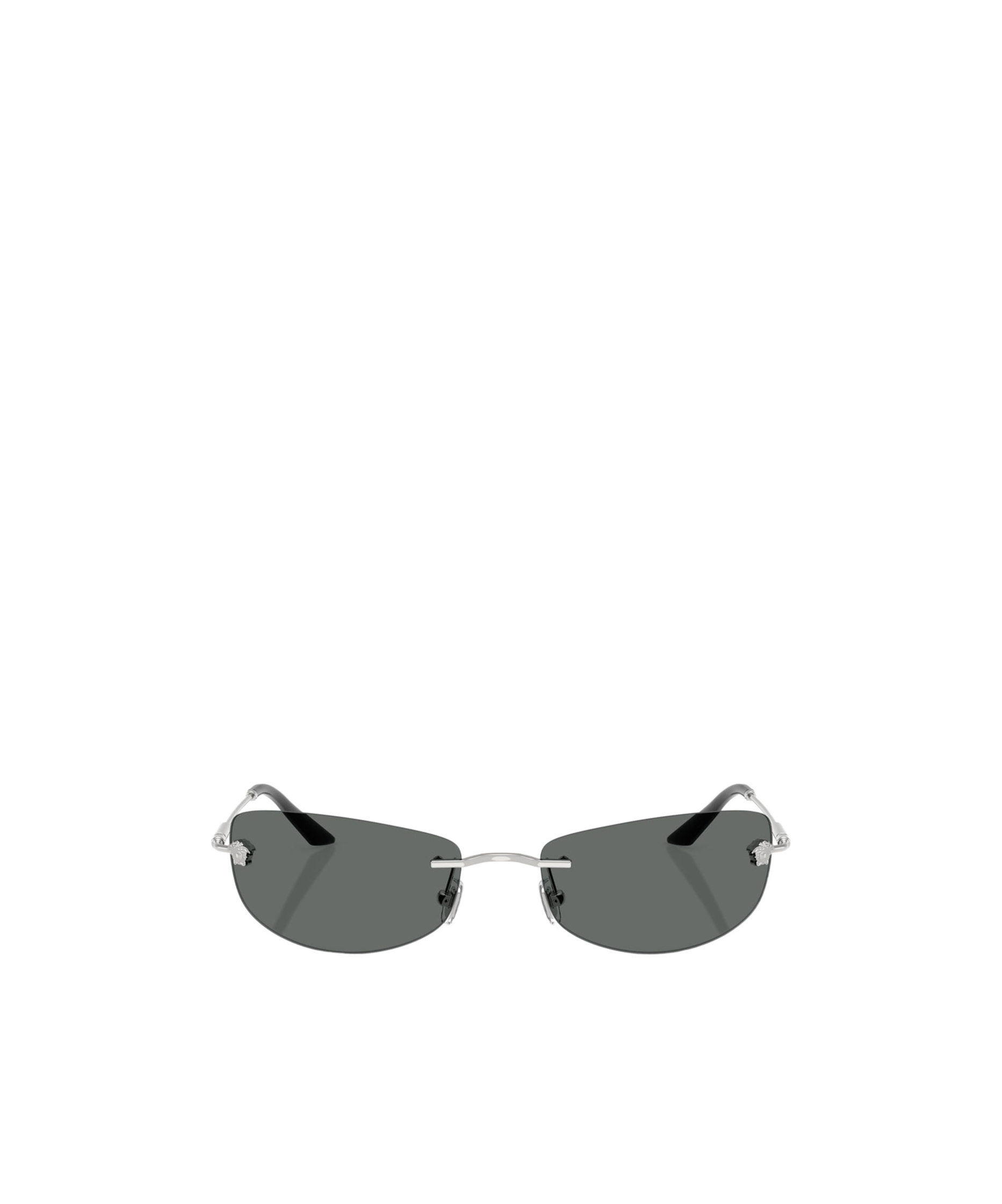 Versace Frameless Sunglasses In Gray