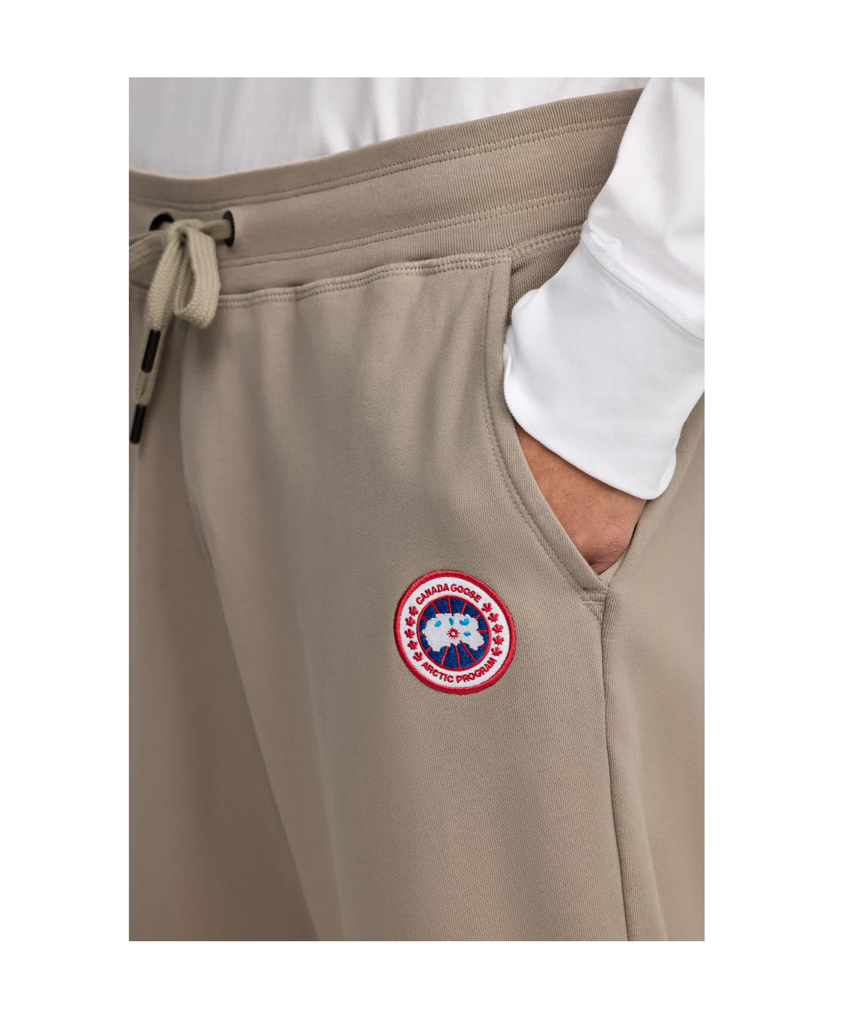 Canada Goose Huron Logo Cotton Sweatpants In Nude