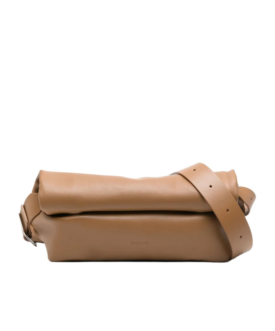 Jil Sander Small Rollup Shoulder Bag In Hazel