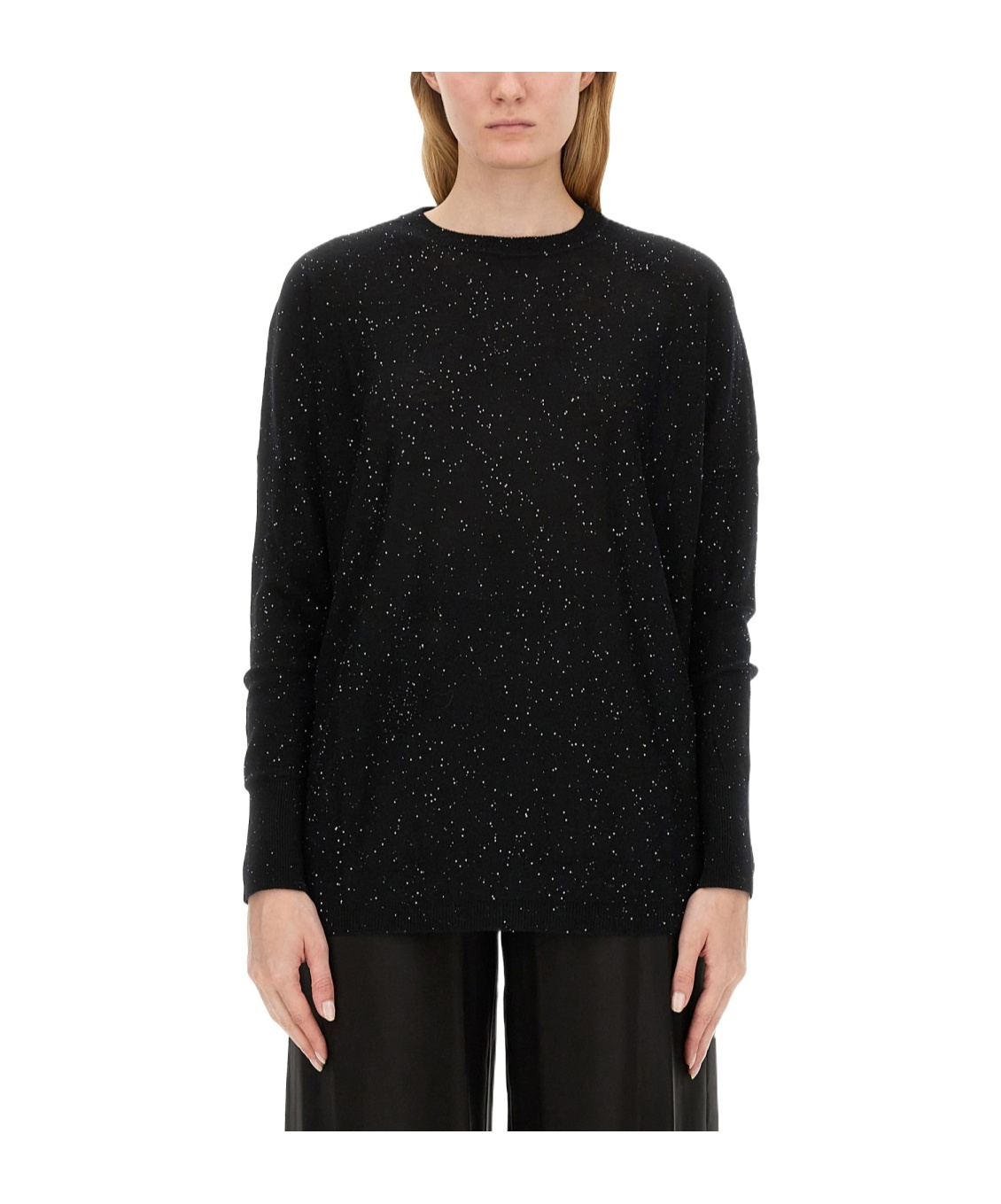 Fabiana Filippi Sequin-embellished Jumper In Black